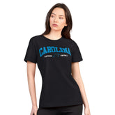 Carolina Panthers G-III 4Her by Carl Banks Women's Super-Slim Lightweight Winning Crew T-Shirt Black