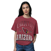 Arizona Cardinals Starter Women's Oversized Hall of Fame T-Shirt Heather Cardinal