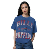 Buffalo Bills Starter Women's Oversized Hall of Fame T-Shirt Heather Royal
