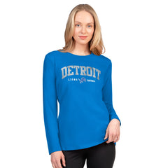 Detroit Lions G-III 4Her by Carl Banks Women's Best Play Long Sleeve T-Shirt Blue