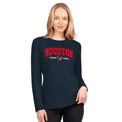 Houston Texans G-III 4Her by Carl Banks Women's Best Play Long Sleeve T-Shirt Navy