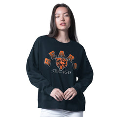 Chicago Bears G-III 4Her by Carl Banks Women's Oversized Feud Sweatshirt Navy