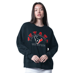 Houston Texans G-III 4Her by Carl Banks Women's Oversized Feud Sweatshirt Navy