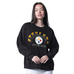 Pittsburgh Steelers G-III 4Her by Carl Banks Women's Oversized Feud Sweatshirt Black