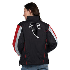 Atlanta Falcons Starter Women's Thursday Night Gridiron Half-Zip Jacket Black/Red