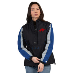 Buffalo Bills Starter Women's Thursday Night Gridiron Half-Zip Jacket Black/Royal