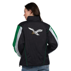 Philadelphia Eagles Starter Women's Thursday Night Gridiron Half-Zip Jacket Black/Kelly Green