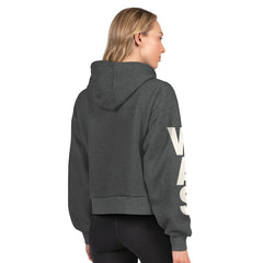 Washington Commanders Starter Women's Star Player Cropped Fleece Pullover Hoodie Heather Charcoal