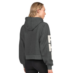 Philadelphia Eagles Starter Women's Star Player Cropped Fleece Pullover Hoodie Heather Charcoal