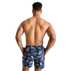 Dallas Cowboys Chubbies The Neon 5.5" Classic Lined Swim Trunks Navy