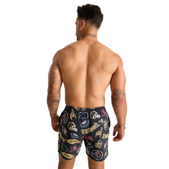 Pittsburgh Steelers Chubbies The Neon 5.5" Classic Lined Swim Trunks Black