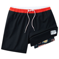 Cincinnati Bengals Chubbies 5.5" Classic Lined Swim Trunks Black