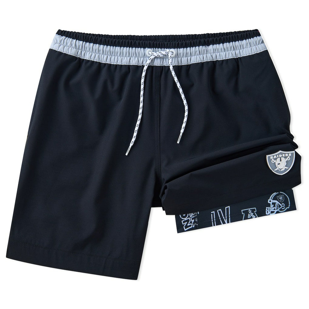 Las Vegas Raiders Chubbies 5.5" Classic Lined Swim Trunks Black