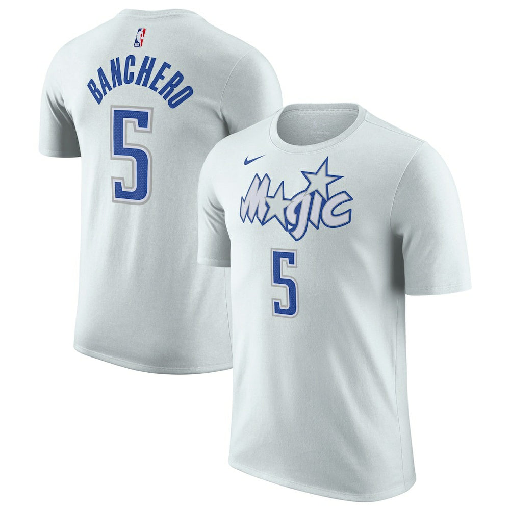 Paolo Banchero Orlando Magic Unisex 2025/26 City Edition Name & Number T-Shirt Silver