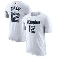Ja Morant Memphis Grizzlies Unisex 2025/26 City Edition Name & Number T-Shirt White