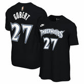 Rudy Gobert Minnesota Timberwolves Unisex Name & Number T-Shirt Classic Edition Black