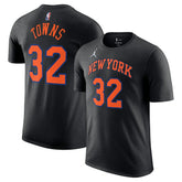 Karl-Anthony Towns New York Knicks Jordan Brand Unisex Name & Number T-Shirt Statement Edition Black