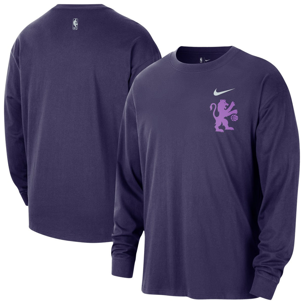 Sacramento Kings 2025/26 City Edition Remix Essential Logo Long Sleeve T-Shirt Purple