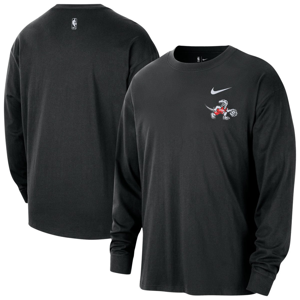 Toronto Raptors 2025/26 City Edition Remix Essential Logo Long Sleeve T-Shirt Black