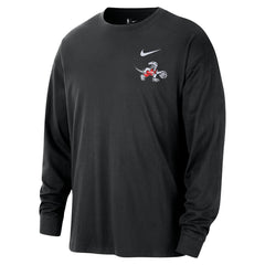 Toronto Raptors 2025/26 City Edition Remix Essential Logo Long Sleeve T-Shirt Black