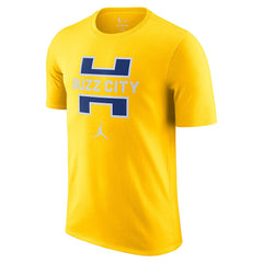 Charlotte Hornets Jordan Brand 2025/26 City Edition Remix Essential Logo T-Shirt Yellow