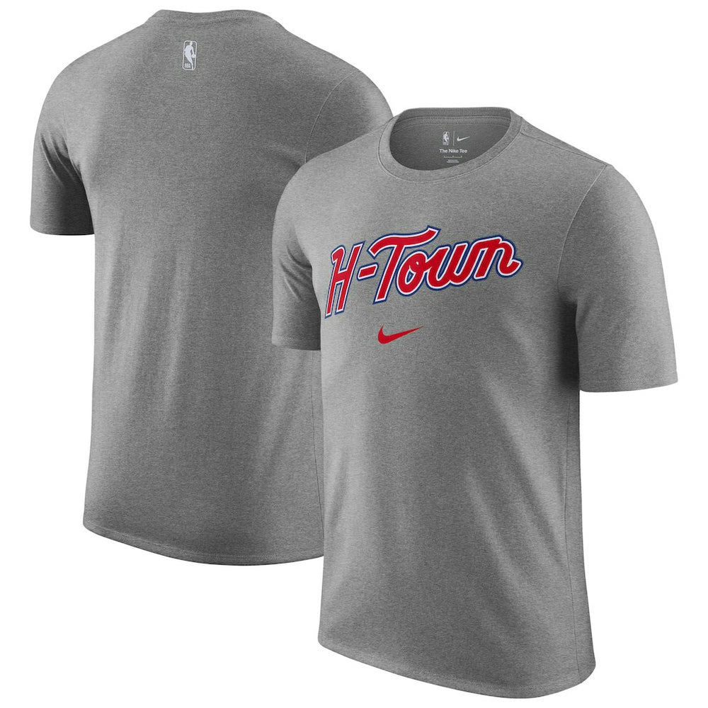 Houston Rockets 2025/26 City Edition Remix Essential Logo T-Shirt Heather Gray