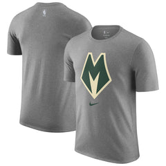 Milwaukee Bucks 2025/26 City Edition Remix Essential Logo T-Shirt Heather Gray