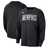 Memphis Grizzlies Unisex Classic Edition Hardwood Classics Essential Logo Long Sleeve T-Shirt Black