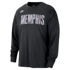 Memphis Grizzlies Unisex Classic Edition Hardwood Classics Essential Logo Long Sleeve T-Shirt Black