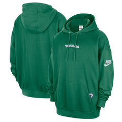 Dallas Mavericks Classic Edition Hardwood Classics Premium Club Heavyweight Fleece Hoodie Green