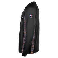 Brooklyn Nets 2025/26 City Edition Authentic Pregame Dri-FIT Long Sleeve Shooting T-Shirt Black