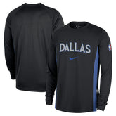 Dallas Mavericks 2025/26 City Edition Authentic Pregame Dri-FIT Long Sleeve Shooting T-Shirt Black
