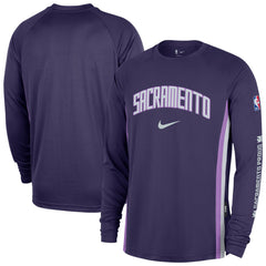 Sacramento Kings 2025/26 City Edition Authentic Pregame Dri-FIT Long Sleeve Shooting T-Shirt Purple