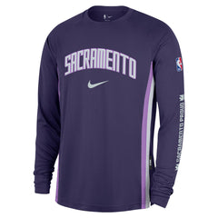 Sacramento Kings 2025/26 City Edition Authentic Pregame Dri-FIT Long Sleeve Shooting T-Shirt Purple