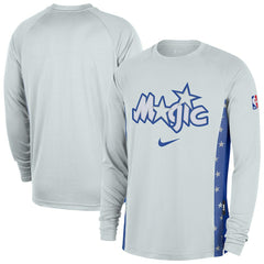 Orlando Magic 2025/26 City Edition Authentic Pregame Dri-FIT Long Sleeve Shooting T-Shirt Silver