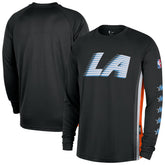 LA Clippers 2025/26 City Edition Authentic Pregame Dri-FIT Long Sleeve Shooting T-Shirt Black