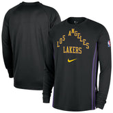 Los Angeles Lakers 2025/26 City Edition Authentic Pregame Dri-FIT Long Sleeve Shooting T-Shirt Black
