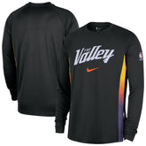 Phoenix Suns 2025/26 City Edition Authentic Pregame Dri-FIT Long Sleeve Shooting T-Shirt Black