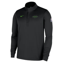 New Orleans Pelicans 2025/26 City Edition Remix Authentic Coaches Dri-FIT Half-Zip Top Black