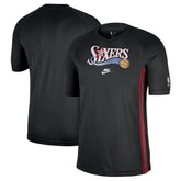 Philadelphia 76ers Classic Edition Hardwood Classics Authentic Game Shooting T-Shirt Black