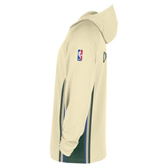 Milwaukee Bucks 2025/26 City Edition Remix Authentic On-Court Quarter-Zip Dri-FIT Hooded Jacket White