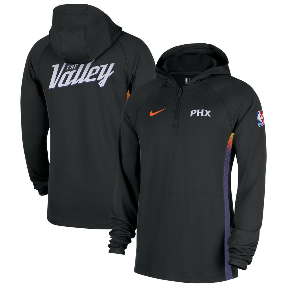 Phoenix Suns 2025/26 City Edition Remix Authentic On-Court Quarter-Zip Dri-FIT Hooded Jacket Black