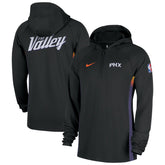 Phoenix Suns 2025/26 City Edition Remix Authentic On-Court Quarter-Zip Dri-FIT Hooded Jacket Black