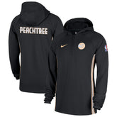 Atlanta Hawks 2025/26 City Edition Remix Authentic On-Court Quarter-Zip Dri-FIT Hooded Jacket Black