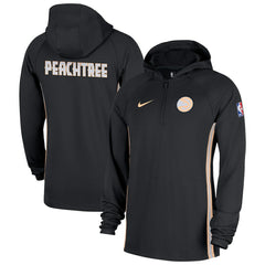 Atlanta Hawks 2025/26 City Edition Remix Authentic On-Court Quarter-Zip Dri-FIT Hooded Jacket Black