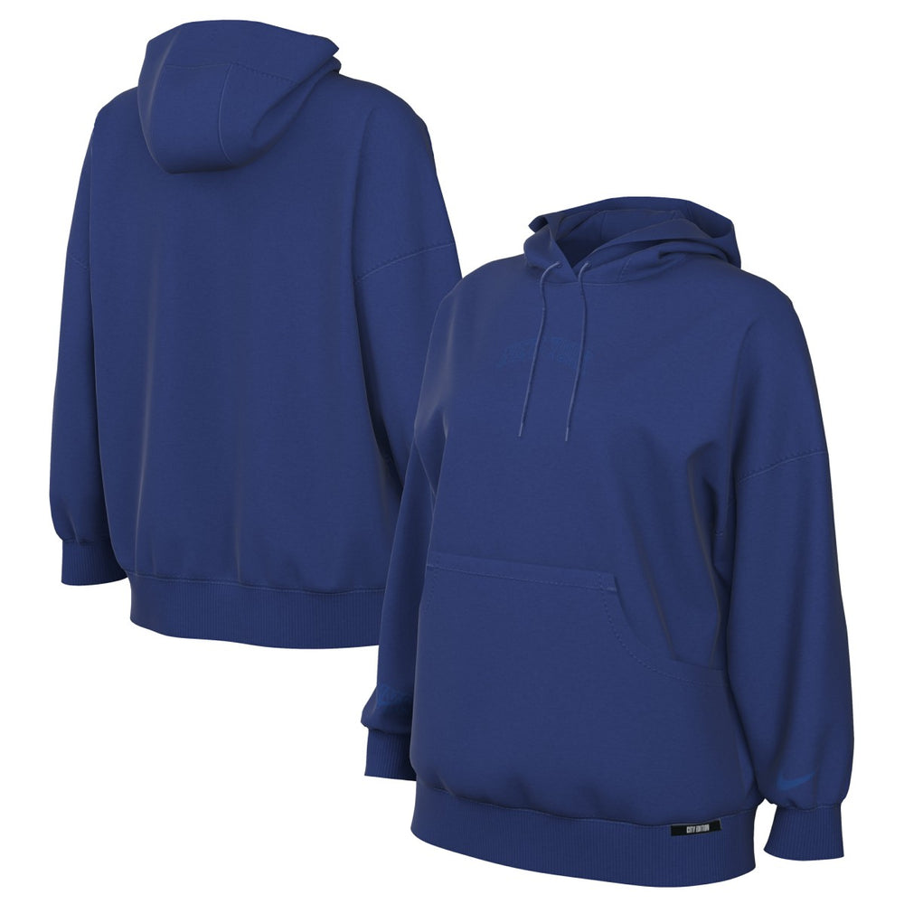 New York Knicks Women's 2025/26 City Edition Remix Premium Fleece Hoodie Blue