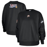 Philadelphia 76ers Women's Classic Edition Hardwood Classics Premium Phoenix Fleece Sweatshirt Black