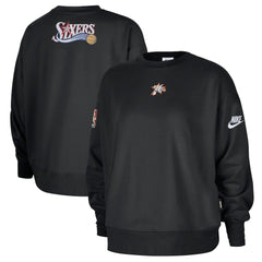Philadelphia 76ers Women's Classic Edition Hardwood Classics Premium Phoenix Fleece Sweatshirt Black