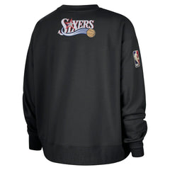 Philadelphia 76ers Women's Classic Edition Hardwood Classics Premium Phoenix Fleece Sweatshirt Black