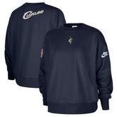 Cleveland Cavaliers Women's Classic Edition Hardwood Classics Premium Phoenix Fleece Sweatshirt Navy